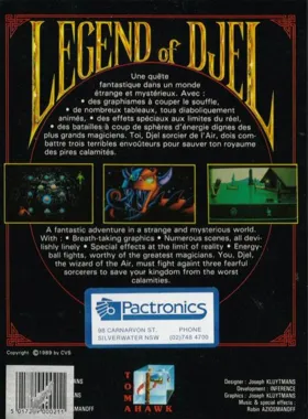 Legend of Djel box cover back